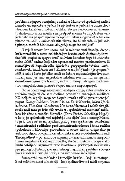 СПЕКУЛАЦИЈА И ФИЛОЗОФИЈА ОД ФИХТЕА ДО МАРКСА