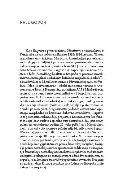 РАСПРАВА О ПРОСВЕТИТЕЉСТВУ, ЛИБЕРАЛИЗМУ И НАЦИОНАЛИЗМУ У ПРУСИЈИ, књига 1